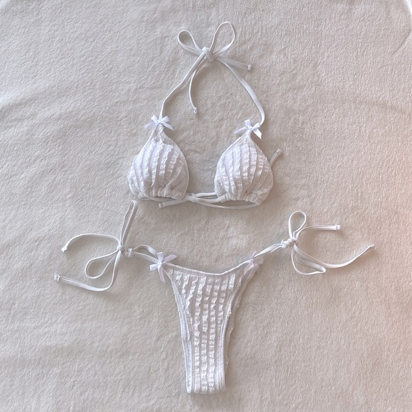COPY - COPY - White Lace Bikini - Picture 1 of 2